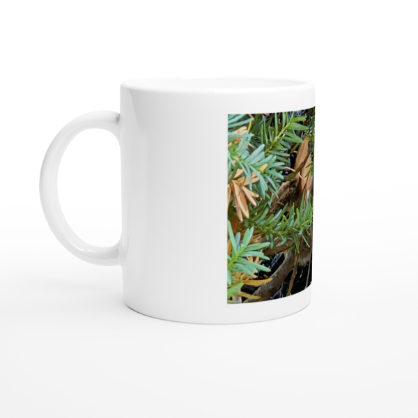 Rabbit in Hiding White 11oz Ceramic Mug